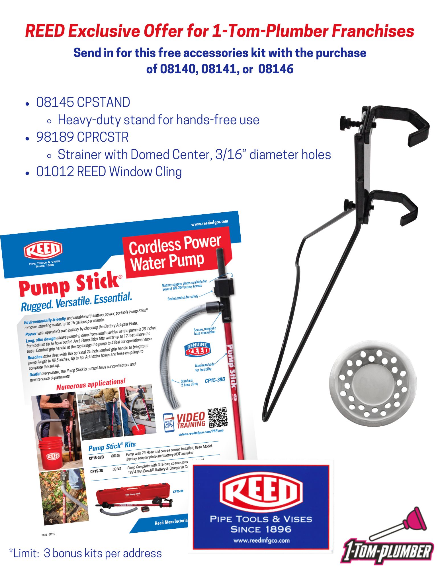 1 Tom Plumber Pump Stick accessories kit